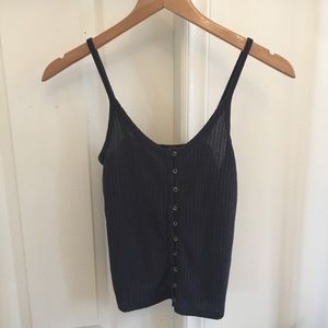 🦅AMERICAN EAGLE - navy button up tank top🦅